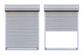 Metal roller door shutter isolated on white background Royalty Free Stock Photo