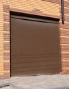 Metal roller shutter installation for house entance protection