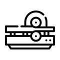 Metal rolling line icon vector isolated illustration