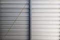 Metal roof in the parking lot of the mall. Gray background Royalty Free Stock Photo