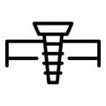 Metal roof screwdriver icon outline vector. Top work Royalty Free Stock Photo