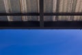 Metal roof sheet with blue sky Royalty Free Stock Photo