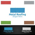 Metal Roofing Logo for Shingles Roof Real Estate or Handyman Architecture