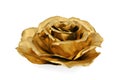 Metal rose isolated on white background. 3D illustration