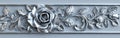 Metal Rose With Leaves on Wall