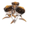 Metal roses