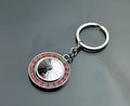 Roulette key chain, casino gambling gamble gifts and souvenirs. Las Vegas, luck gifts for men.