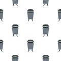 Metal rubbish bin pattern seamless