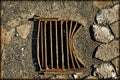 Metal rusty manhole