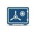 Metal safe box vector icon Royalty Free Stock Photo