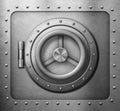 Metal safe door icon 3d illustration Royalty Free Stock Photo