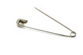 Metal safety pins on white background Royalty Free Stock Photo