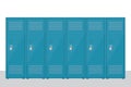 Metal school locker vector illustration isolated on white background Royalty Free Stock Photo