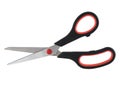 Metal scissors with a black handle, isolated Royalty Free Stock Photo