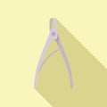 Metal scissors icon flat vector. Clothes pin