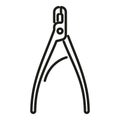 Metal scissors icon outline vector. Clothes pin