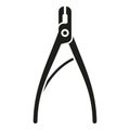 Metal scissors icon simple vector. Clothes pin