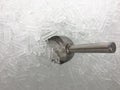 metal scoop with ice crushed Royalty Free Stock Photo