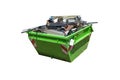 Metal scrap container isolated image