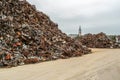 Metal scrap garbage mountain image Royalty Free Stock Photo