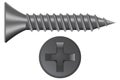 Metal screw with philips drive