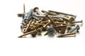 Metal screws and nails Royalty Free Stock Photo