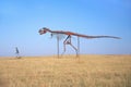 Metal sculpture dinosaur roadside attraction, Pigeon Fork, TN