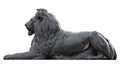 Metal sculpture of a lion in Trafalgar Square Royalty Free Stock Photo