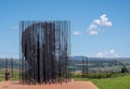 Metal sculpture at the Nelson Mandela Capture Site in Howick, Kwazulu Natal, South Africa. Mandela was captured near here in 1962. Royalty Free Stock Photo