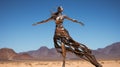 Reflective Metal Sculpture: Dance In The Desert
