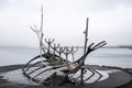 Metal Sculpture of a Viking Ship Royalty Free Stock Photo