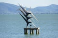 Passignano on Trasimeno Lake metal sculpture