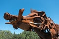 Metal sculpture, wild Boar