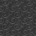 Metal seamless texture with pattern, panel, 3d illustration