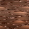 Metal seamless texture with waves pattern, hammered metal, 3d illustration Royalty Free Stock Photo
