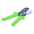 Metal secateurs icon, isometric style Royalty Free Stock Photo