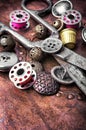 Metal sewing button