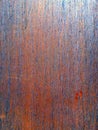 Metal sheet with bright orange and blue rust