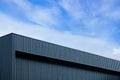 Metal sheet building modern with sky Royalty Free Stock Photo