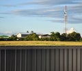 Metal sheet fence Royalty Free Stock Photo