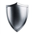 Metal Shield Isolated on White Background. Generative ai. Royalty Free Stock Photo