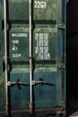 Metal shipping container double doors