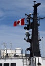 metal ships mast with radar navigational equipment