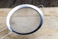 metal sieve with small cells Royalty Free Stock Photo