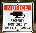 Notice Sign of Cameras No Pets No Bikes Royalty Free Stock Photo