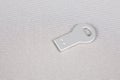Metal silver grey key USB flash drive on white desk gray background Royalty Free Stock Photo
