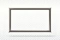 Metal or silver sharp - angled rectangle realistic dark frame. Vector