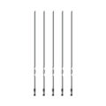 Metal skewers set of four pieces of top view, realistic vector illustration, objects isolated on white, kitchen utensils for the
