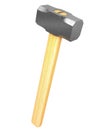 Metal sledge hammer isolated Royalty Free Stock Photo