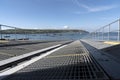 Metal slipway for launching of lifeboat